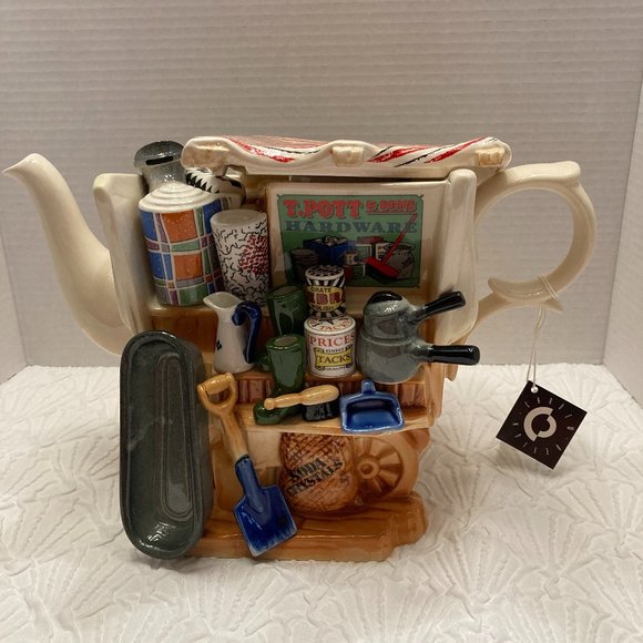 Teapot Retired Vintage Paul Cardew Novelty T. Pott & Sons Hardware Market